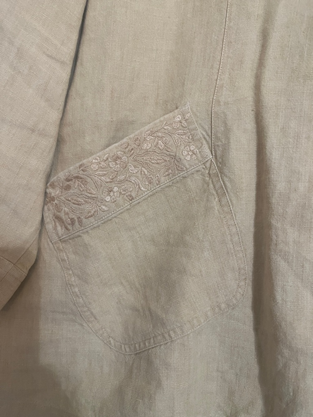 J. Jill  Beige Linen Blazer - Picture 2 of 5